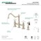 Kingston Brass KS3276PXBS Restoration 8" Bridge Kitchen Faucet W/ Sprayer, Nickel KS3276PXBS - alternate 3